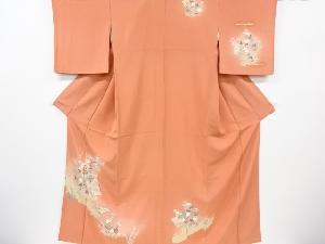 リサイクル　垣根に花・読み本模様訪問着